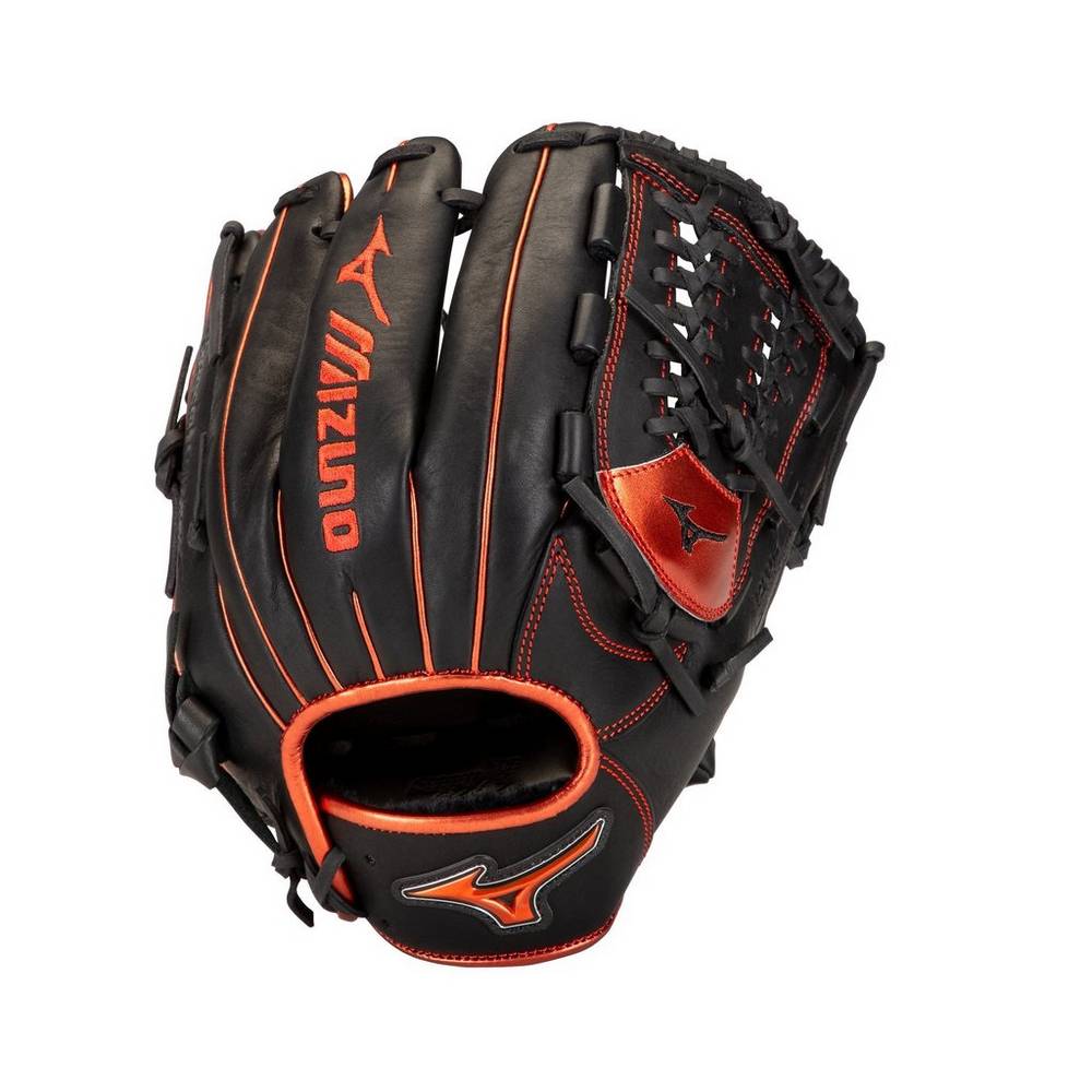 Mens Mizuno MVP Prime SE Infield 11.75" Baseball Gloves Black/Red Philippines (NLHTSU065)